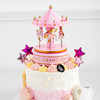粉色渐变旋转小木马“原味戚风奶油水果蛋糕”0860 商品缩略图0