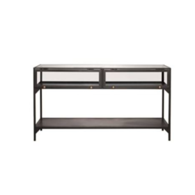 NS家居 nsfurniture    客厅 进口铁艺玻璃玄关桌NSST-4HCBM3