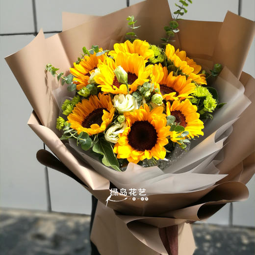 一束光 向日葵花束 绿岛花艺