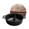 【品牌直发】铸味 | 28cm家用鸳鸯火锅铸铁哑黑珐琅炉传统电磁炉打边炉羊肉麻辣烫涮锅 商品缩略图0