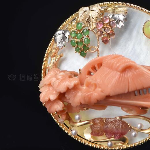 【月圆时分】田园珊瑚贝壳胸针SH1901056 商品图1