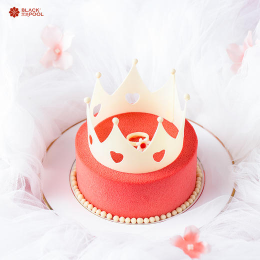 【女神之约 The covenant of the goddess】 皇冠中的惊喜，藏起来的小戒指 订婚/求婚/情人蛋糕 商品图0