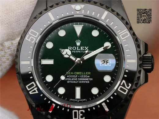 劳力士SEA-DWELLER鬼王 〖黑金钢〗43MM单红 渐兰 渐绿副本的十年精华， 并行代购版鬼王SEA 表壳为精钢 达到与正品一致 商品图3