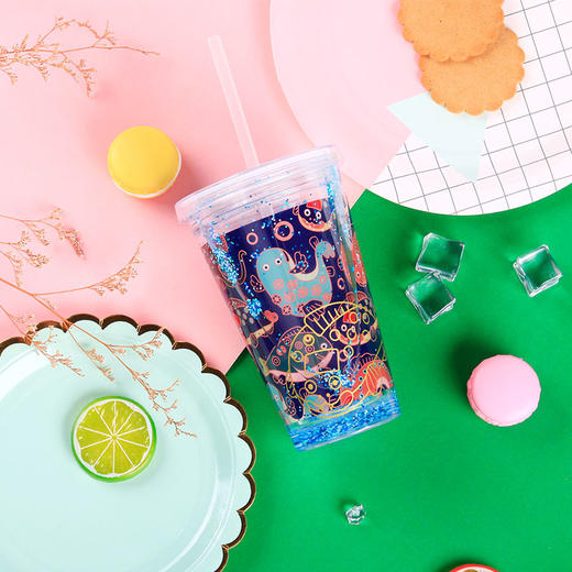 【宫里冷饮杯】 海错图 双层流沙冷饮杯 商品图1