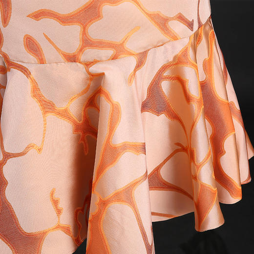 SAINTJOY/上久楷  宋锦女式短裙 桔色 SWS5356-1（勿拍 仅订制） 商品图3