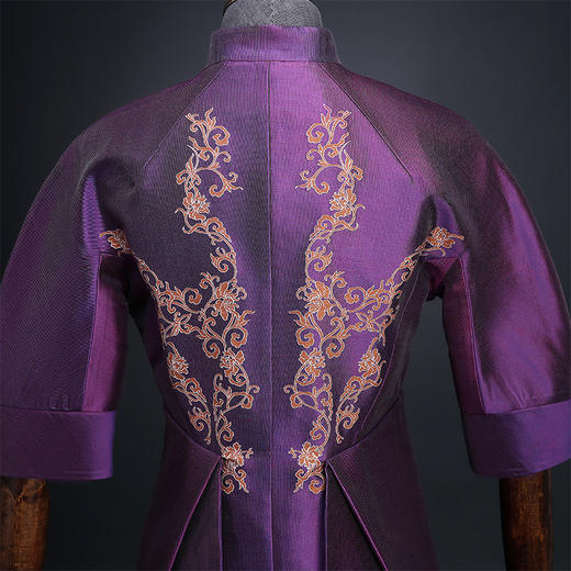 SAINTJOY/上久楷  宋锦礼服 紫罗兰 SWW41209-1(勿拍 仅订制） 商品图4