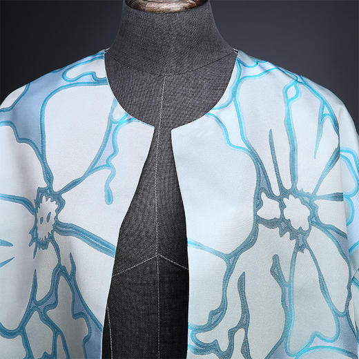 SAINTJOY/上久楷  宋锦女式外套 蓝色 SWS5354(勿拍 仅定制) 商品图3