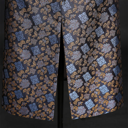 saintjoy上久楷宋锦女式风衣蓝金色sww55153仅展示勿拍