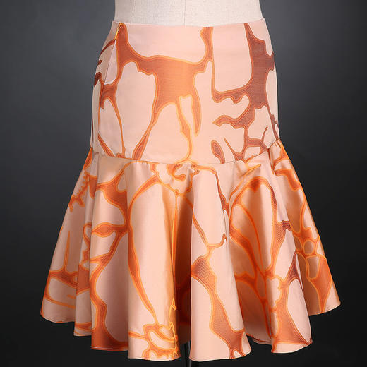 SAINTJOY/上久楷  宋锦女式短裙 桔色 SWS5356-1（勿拍 仅订制） 商品图1