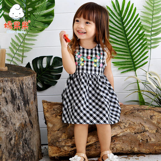 棉果果夏季 女童无袖连衣裙M222702218276 商品图1
