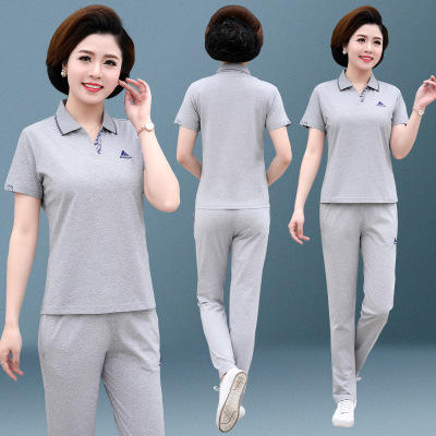 SP-191Y8808运动套装大码短袖T恤休闲妈妈装【限价】 商品图3