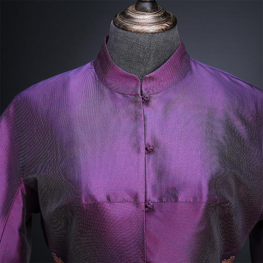 SAINTJOY/上久楷  宋锦礼服 紫罗兰 SWW41209-1(勿拍 仅订制） 商品图3