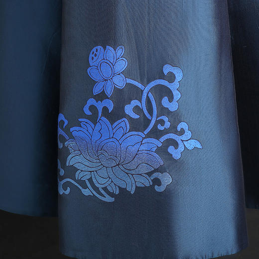 SAINTJOY/上久楷 宋锦时装裙 深蓝（勿拍 仅订制） SWW4055-1 商品图4