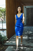 AtelierMissLu / Jodie-皇家蓝腰侧镂空连身裙 商品缩略图0