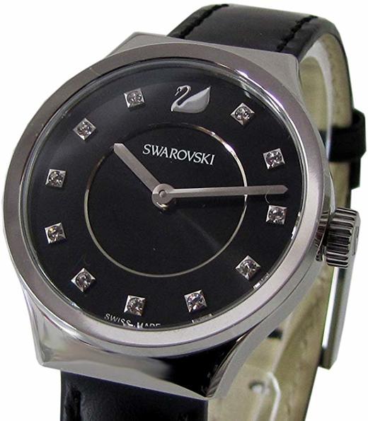现货特价仅1只swarovski施华洛世奇dreamy黑色classic女表28mm表盘
