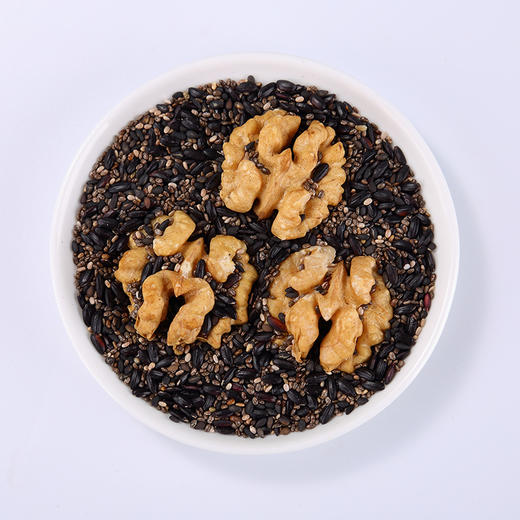 燕之坊 核桃芝麻奇亚籽粉500g*2（礼袋装）黑芝麻黑米核桃仁奇亚籽 谷物研磨禅食粉 早晚代餐 商品图3