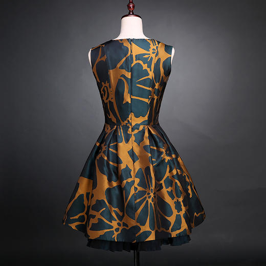 SAINTJOY/上久楷 宋锦连衣裙 金色 SWS5335(勿拍 仅订制） 商品图2