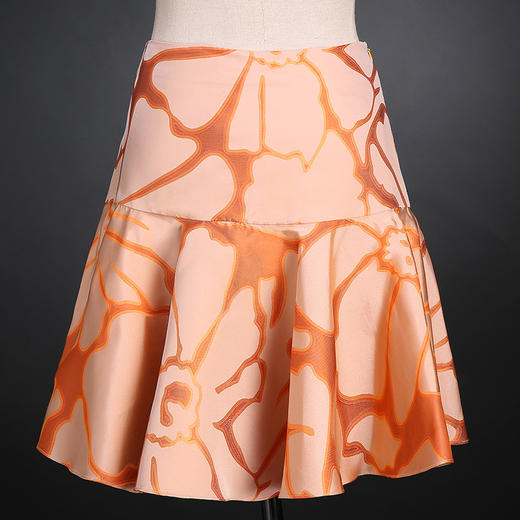 SAINTJOY/上久楷  宋锦女式短裙 桔色 SWS5356-1（勿拍 仅订制） 商品图2