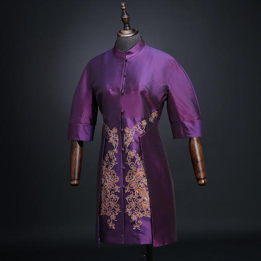 SAINTJOY/上久楷  宋锦礼服 紫罗兰 SWW41209-1(勿拍 仅订制） 商品图2