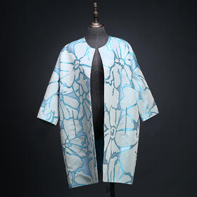 SAINTJOY/上久楷  宋锦女式外套 蓝色 SWS5354(勿拍 仅定制)