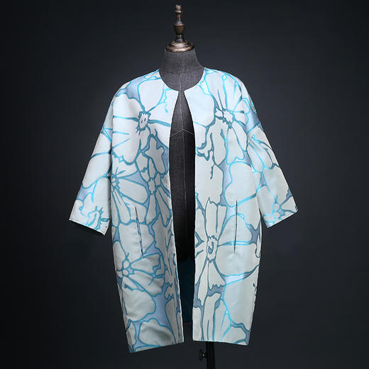 SAINTJOY/上久楷  宋锦女式外套 蓝色 SWS5354(勿拍 仅定制) 商品图0