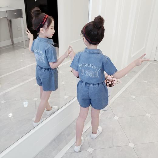 RMTT-XHM1107新款夏装时髦洋气韩版女童休闲牛仔两件套 TZW 商品图2