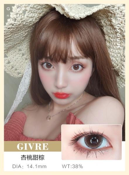 绮芙莉GIVRE | 杏桃甜棕 日抛10片装(无售后) | 14.1mm | 微小扩瞳 商品图0