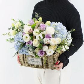 紫霞仙子绣球手提花篮