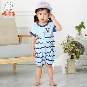 棉果果夏季男女宝对开连体衣连身衣哈衣M212722218257