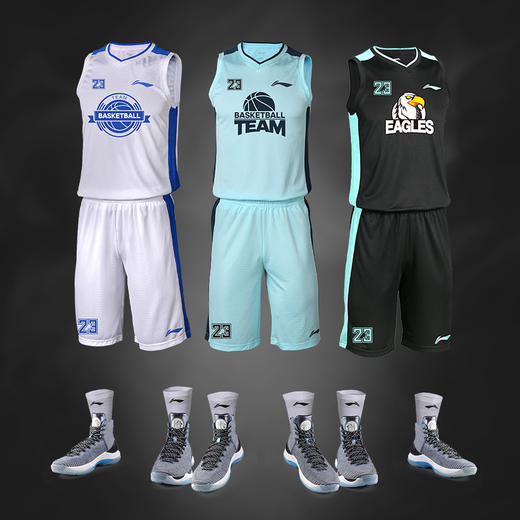 【3套以上，每满200减20】Lining李宁篮球运动训练光板组队无袖套装篮球比赛训练服AATN005 商品图4