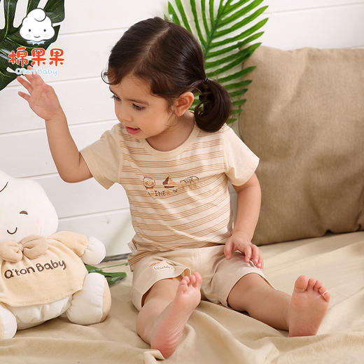 棉果果夏季新疆彩棉男童女童套头T恤M211140118207 商品图4