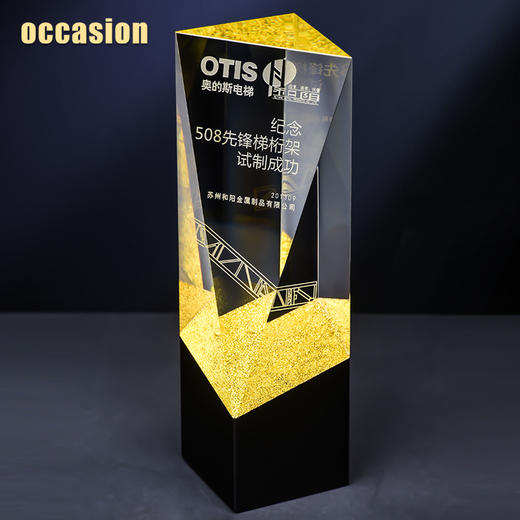 水晶奖杯定制定做创意高档优秀员工企业颁奖礼品荣誉刻字奖牌制作 商品图1