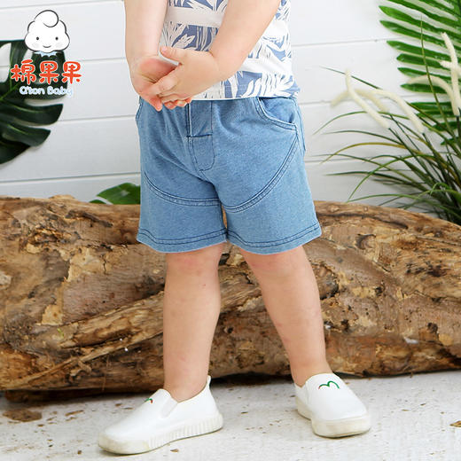 棉果果夏季男童针织汗布短裤M212203218263 商品图3