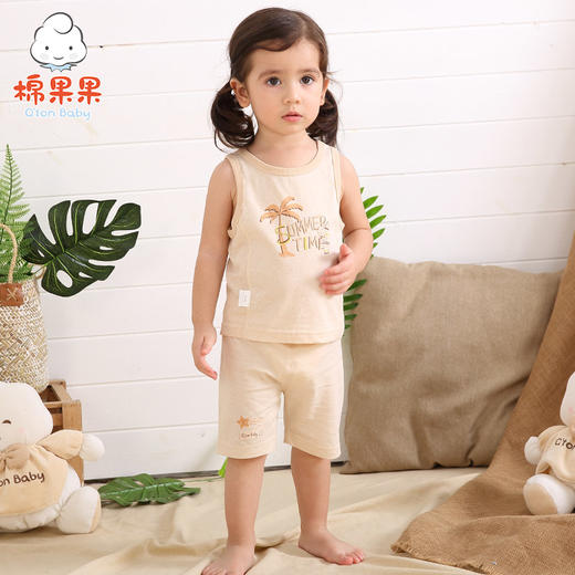 棉果果夏季新疆彩棉男童女童背心M201170118205 商品图2