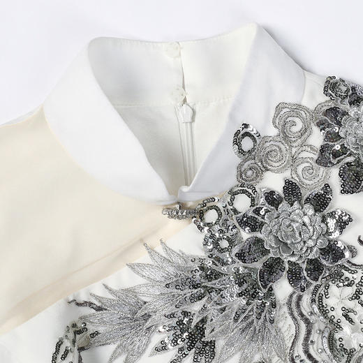 DLQ-A1992新品刺绣白色改良旗袍连衣裙 商品图2