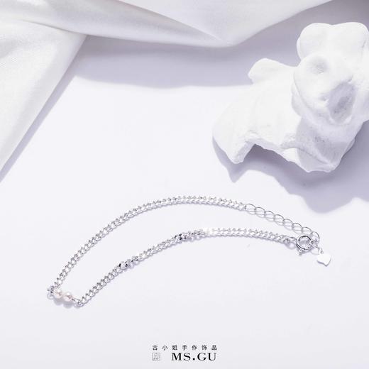 【纯银手链】珍珠简洁纯银手链   极简设计 做叠搭的好选择哦 商品图1