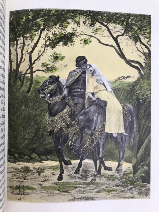 约20世纪早期 薄伽丘《十日谈》(全2卷) 手工上色插图 布面精装18开