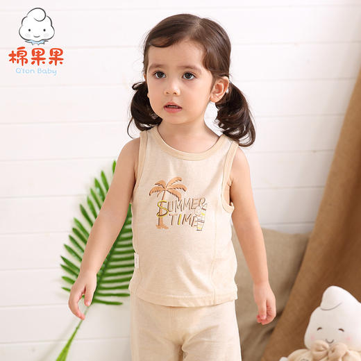 棉果果夏季新疆彩棉男童女童背心M201170118205 商品图1