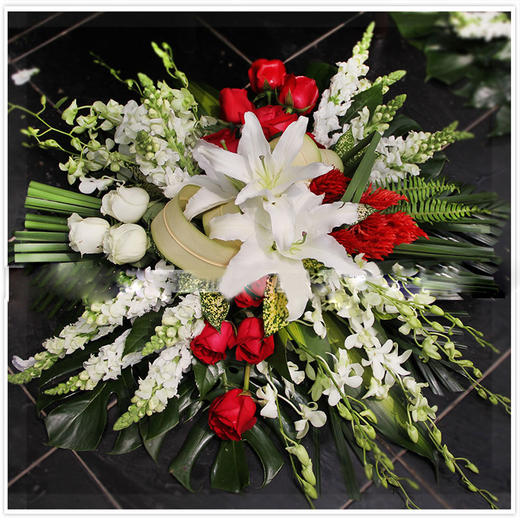 会议圆桌花宴会餐桌花商务年会台花酒店鲜花(直径约80cm)