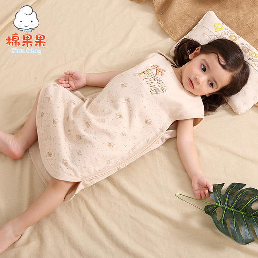 棉果果夏季新疆彩棉男童女童睡袋无包装盒M205570118221 商品图3