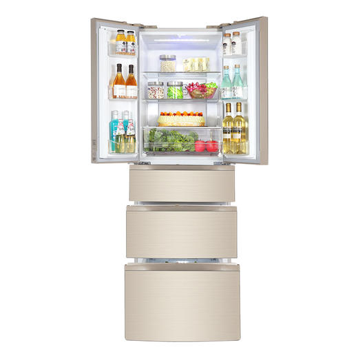 格力晶弘冰箱 变频无霜 瞬冻科技 食材保鲜如初 BCD-339WPQG/极光金 商品图4