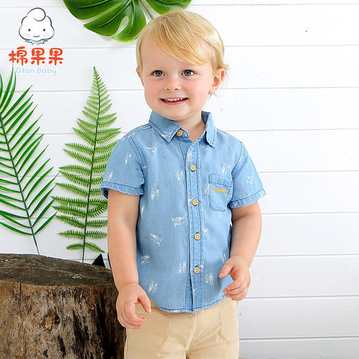 棉果果夏季男童短袖衬衫M212153418252 商品图2