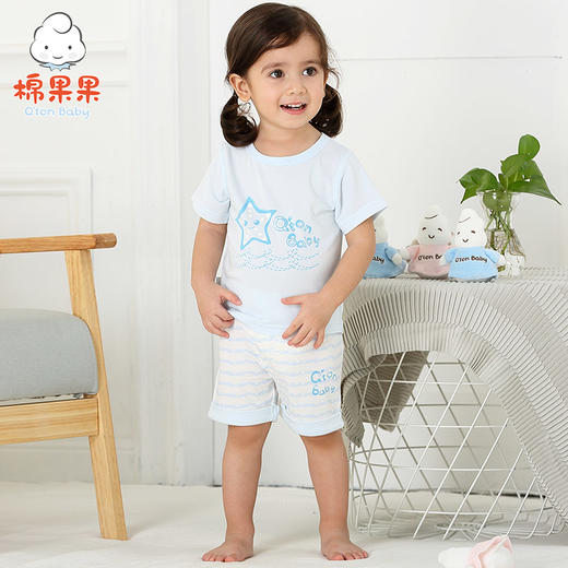 棉果果夏季男童女童内衣套头短袖T恤M201140218228 商品图6