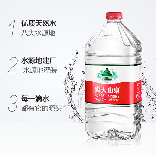 【农夫山泉】4L*6瓶/箱，饮用天然水 商品图1