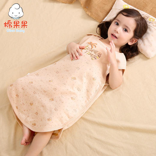 棉果果夏季新疆彩棉男童女童睡袋无包装盒M205570118221 商品图0