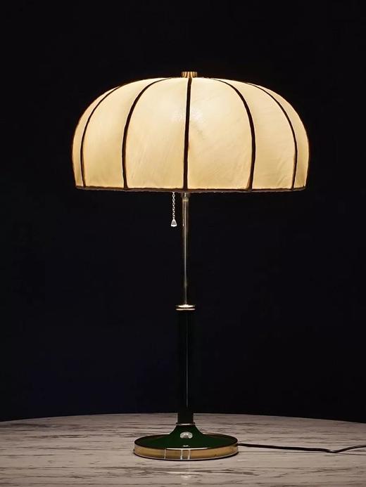 伽罗 JALO 手工真丝皇冠灯罩古典黄铜台灯 商品图2