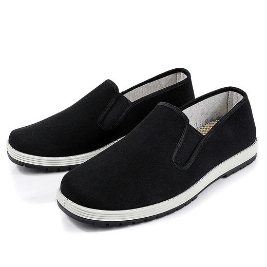 强人3515老北京布鞋男士休闲鞋透气一脚蹬橡胶底软底布鞋 商品图8