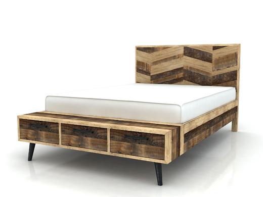 NS家居nsfurniture进口实木双人床NSBD-LAR B01Q 商品图1