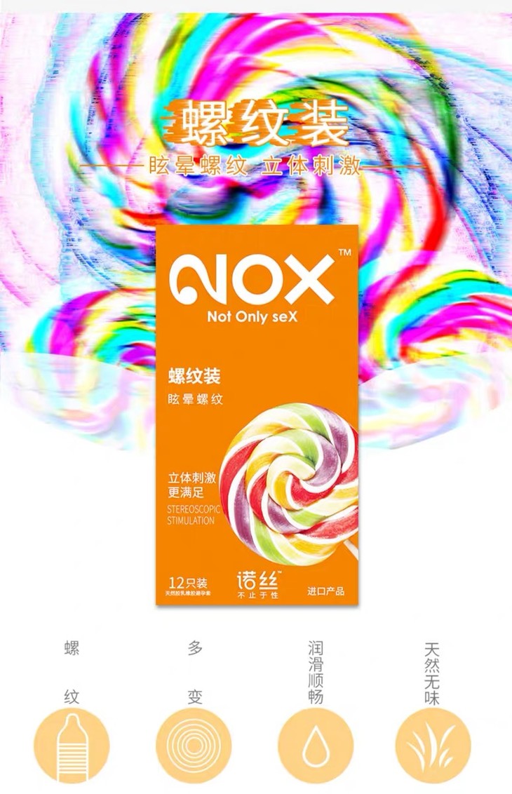 诺丝螺纹装避孕套8只