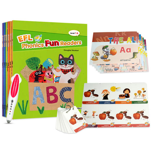 phonics fun readers自然拼读绘本幼少儿卡片挂图1/2/3/4/5海报 商品图0